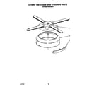 KitchenAid KUDC220T0 lower washarm and strainer diagram