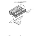 KitchenAid KUDC220T0 upper rack and track diagram