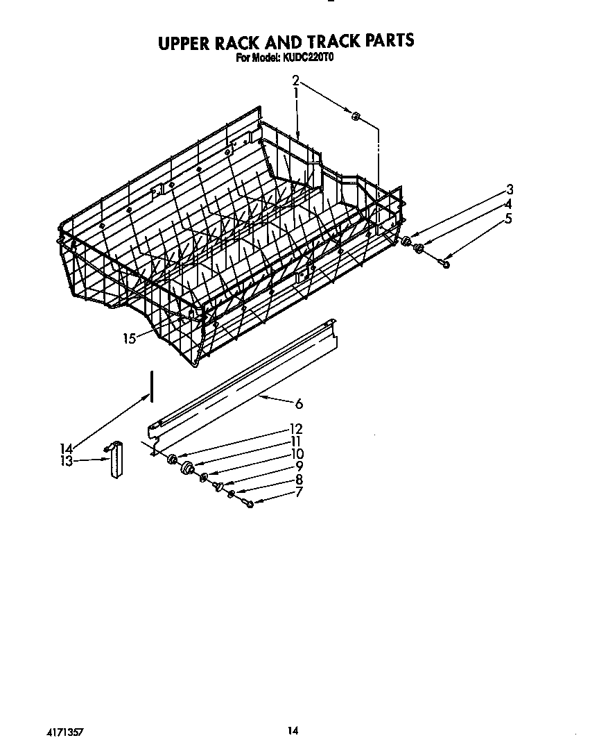 Upper rack and track