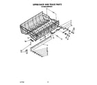 KitchenAid KUDP22ST0 upper rack and track diagram
