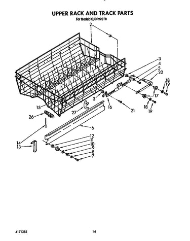 Upper rack and track