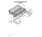 KitchenAid KUDP220T0 upper rack and track diagram
