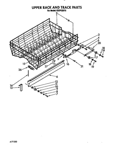 Upper rack and track