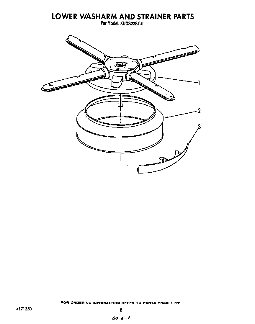 Lower wash arm and strainer