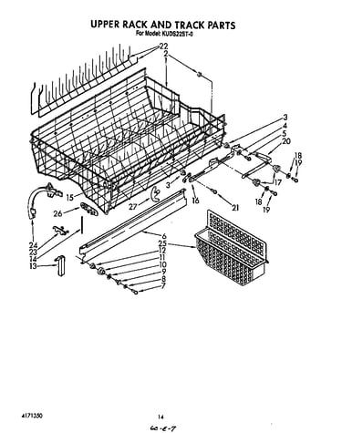 Upper rack and track