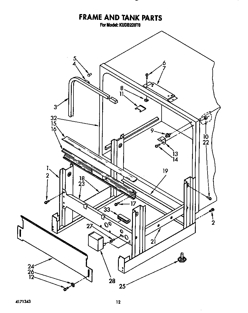 Frame and tank