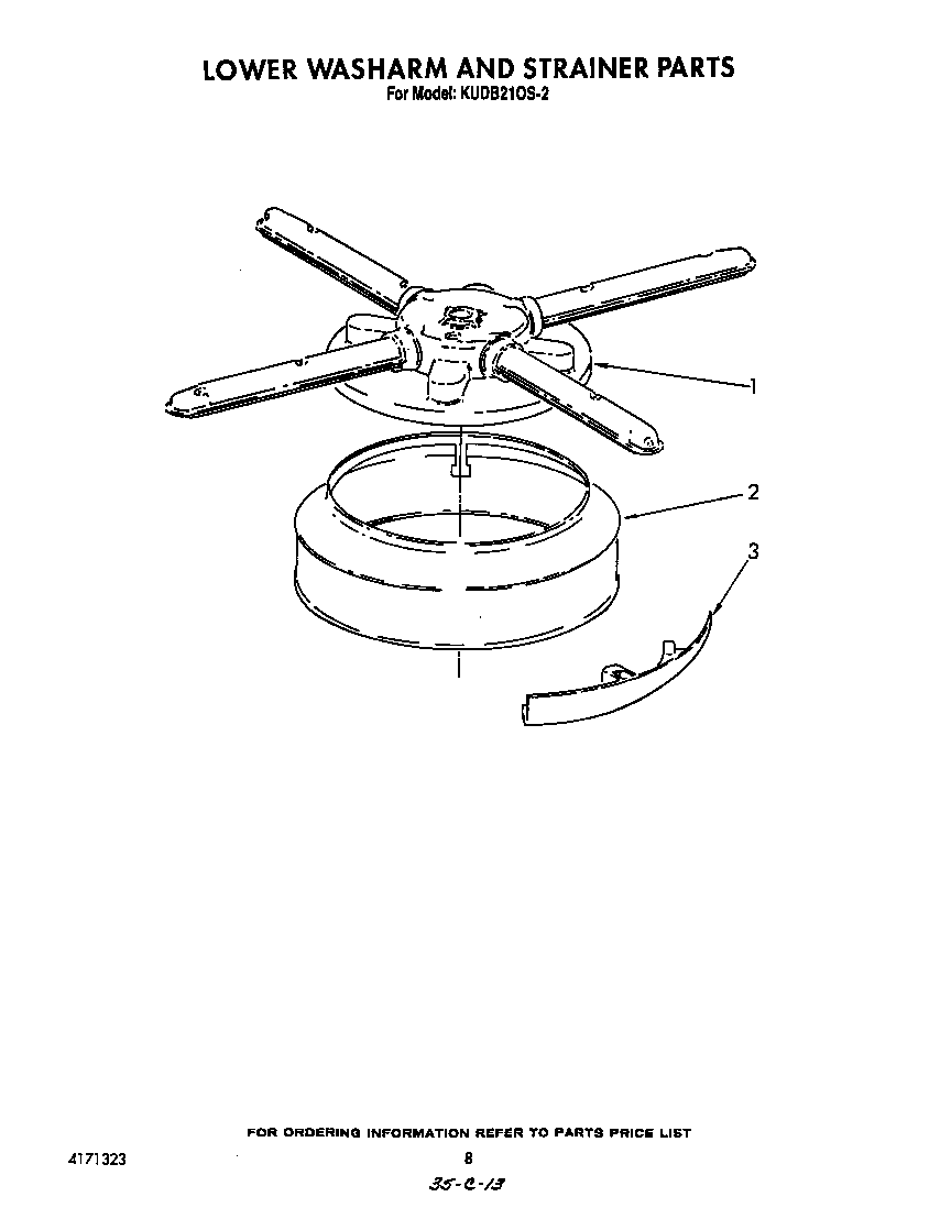 Lower wash arm and strainer