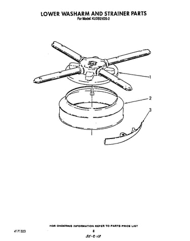Lower wash arm and strainer