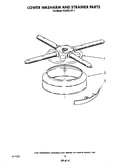 Lower wash arm and strainer