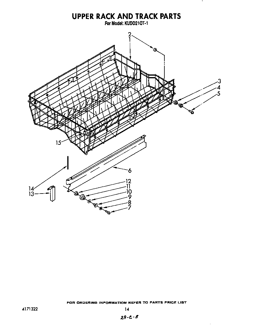 Upper rack and track