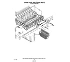 KitchenAid KUDS21MS2 upper rack and track diagram