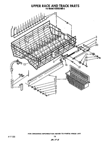 Upper rack and track