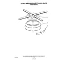 KitchenAid KUDS21CS2 lower wash arm and strainer diagram