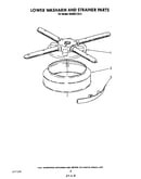 Lower wash arm and strainer
