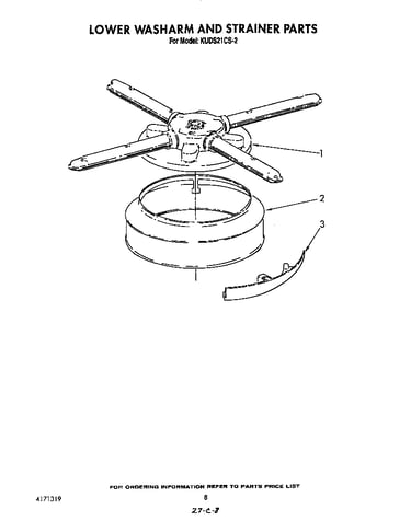 Lower wash arm and strainer