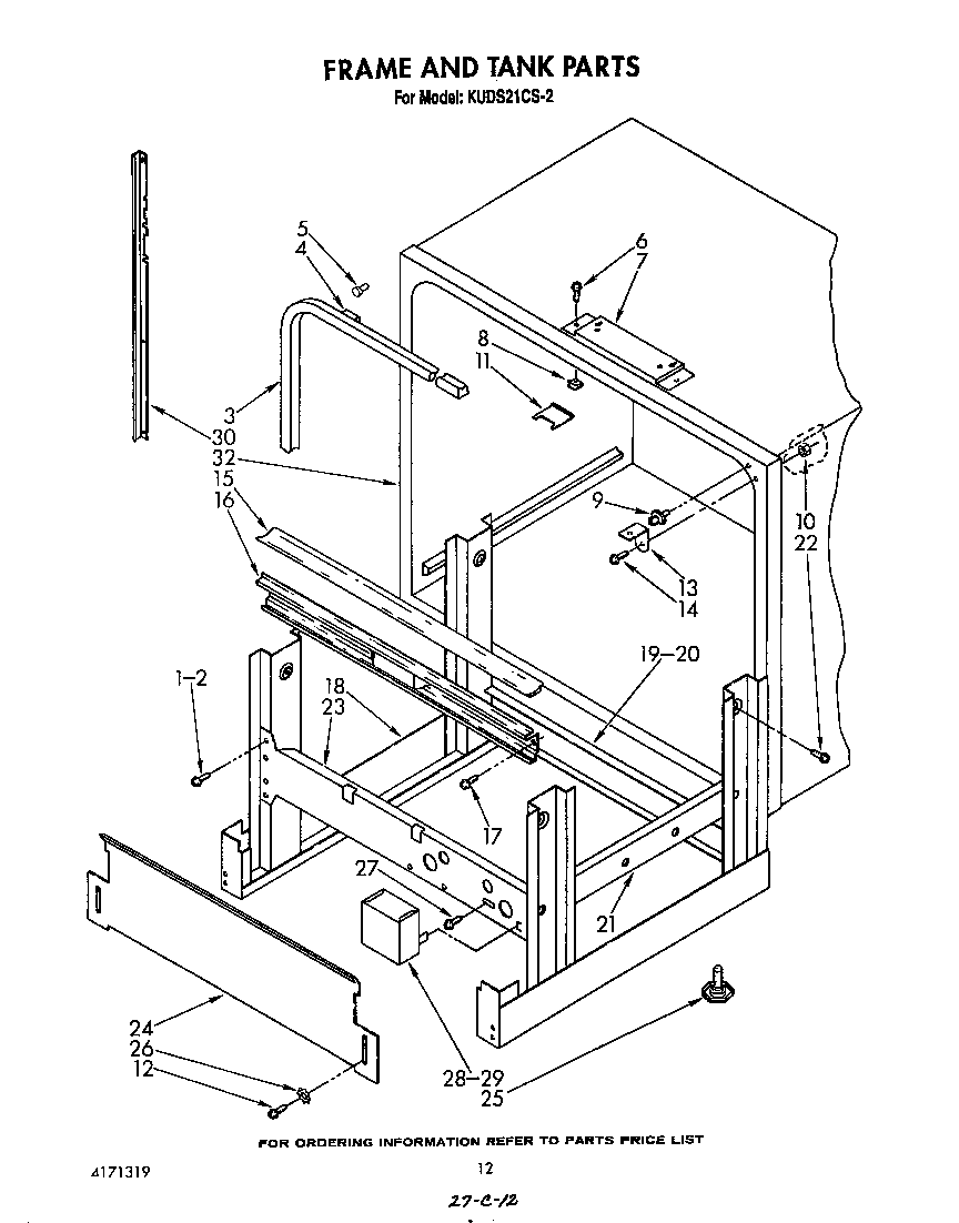 Frame and tank