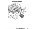 KitchenAid KUDS21CS2 upper rack and track diagram