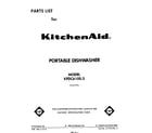 KitchenAid KPDC601S3 front cover diagram