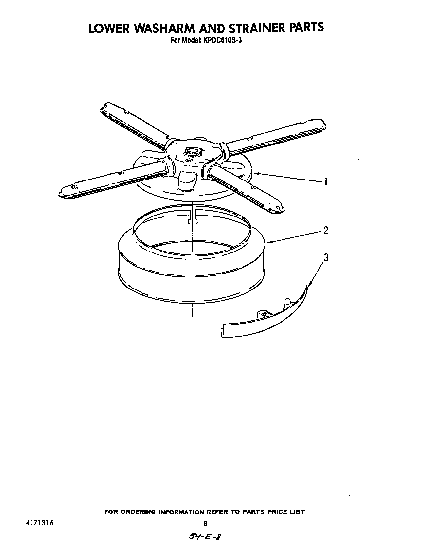 Lower wash arm and strainer