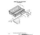 KitchenAid KPDC601S3 upper rack and track diagram