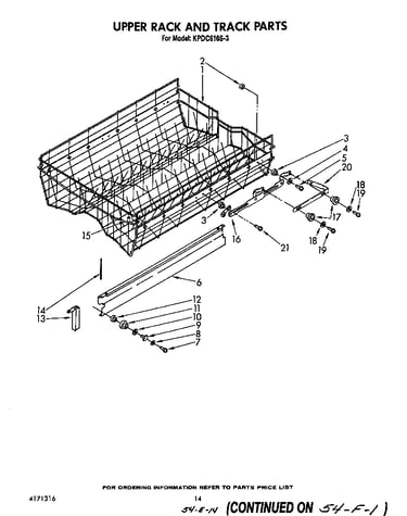 Upper rack and track