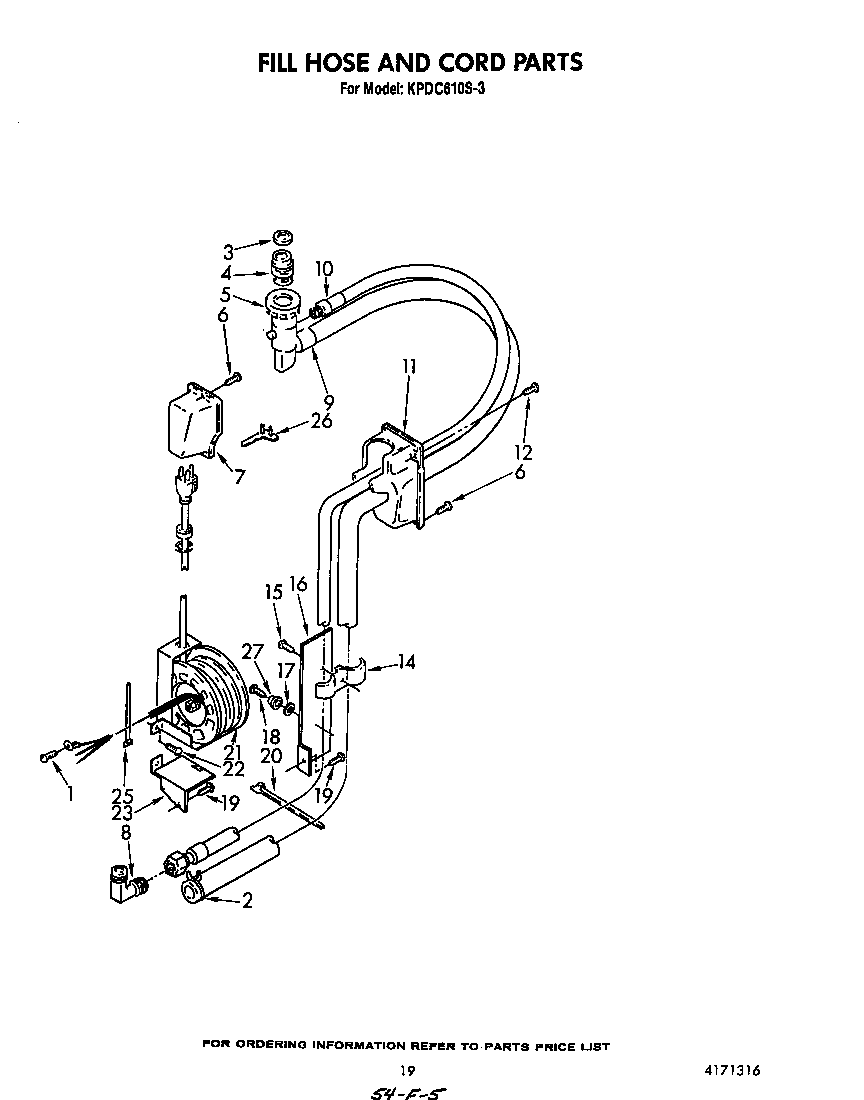 Fill hose and cord