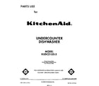 KitchenAid KUDC210S3 front cover diagram