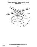 Lower wash arm and strainer