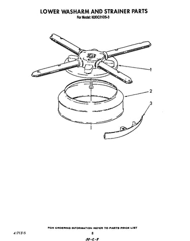 Lower wash arm and strainer
