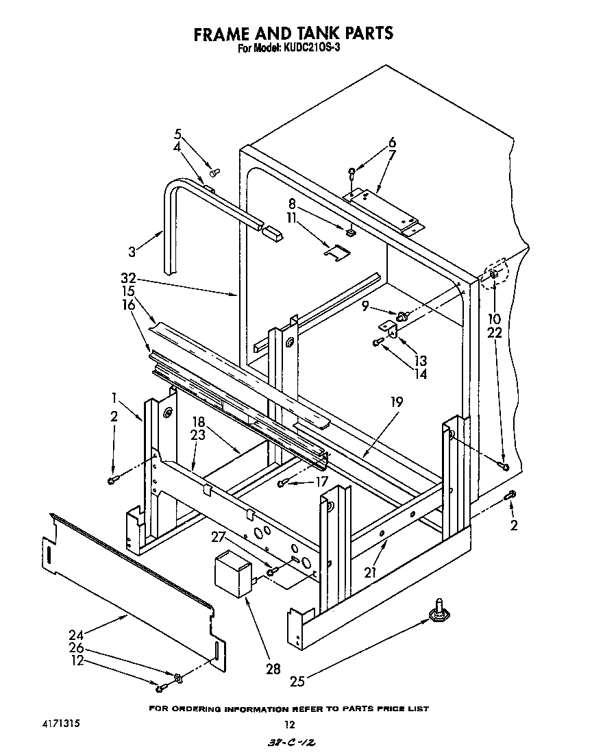 Frame and tank