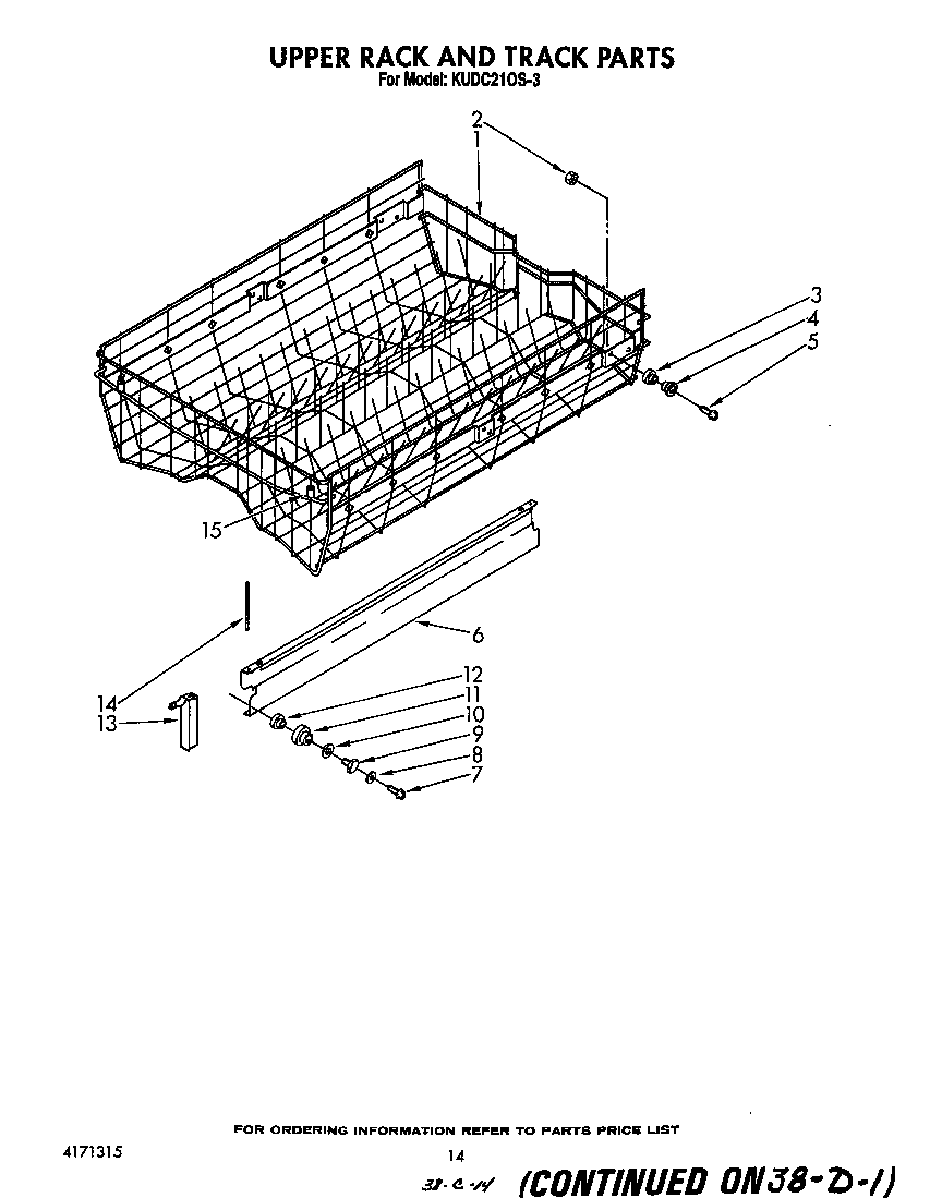Upper rack and track