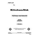KitchenAid KPDI620T0 front cover diagram
