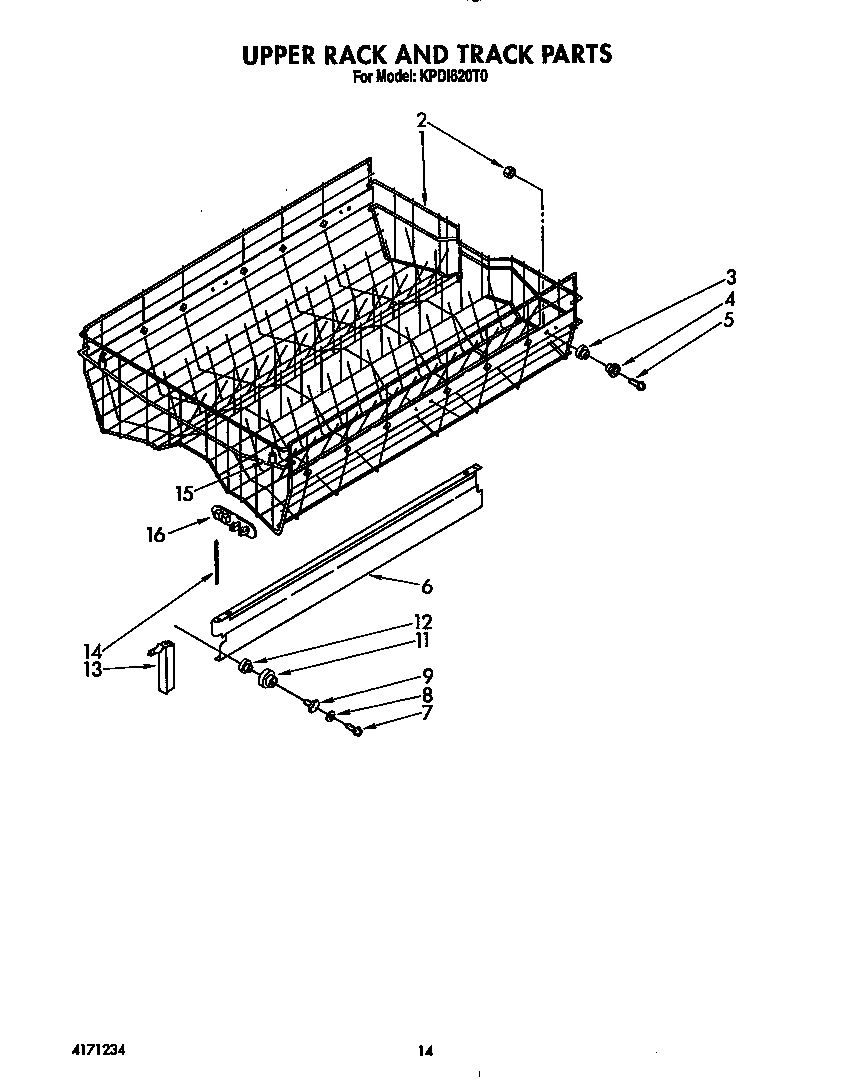 Upper rack and track
