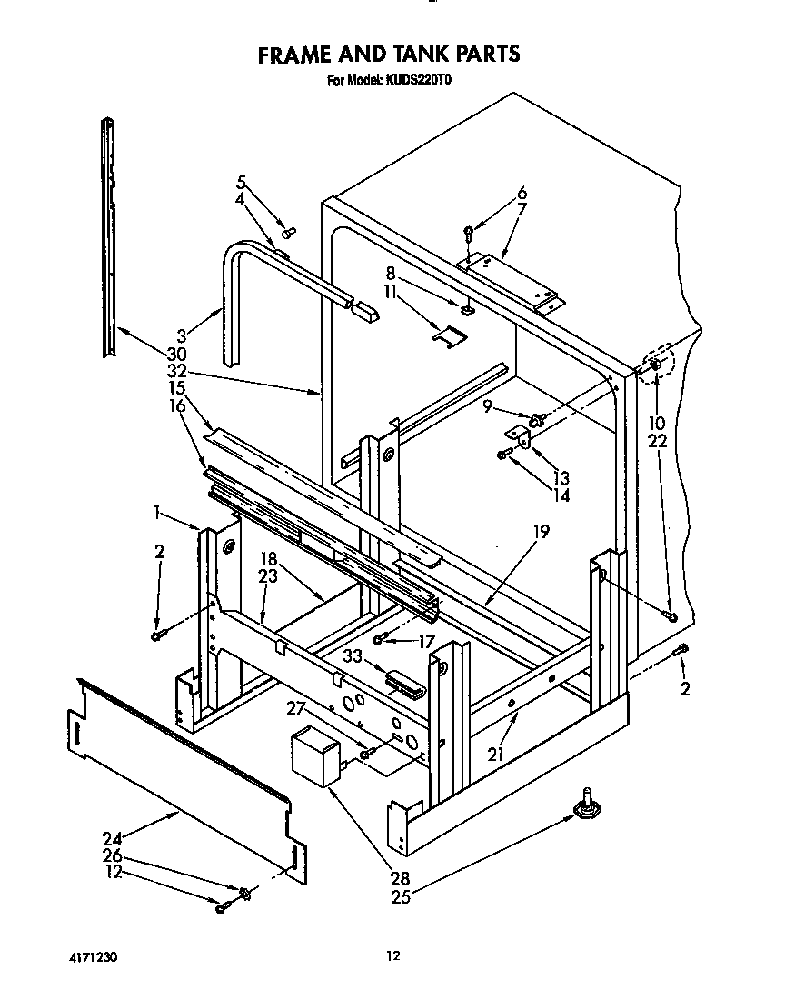 Frame and tank