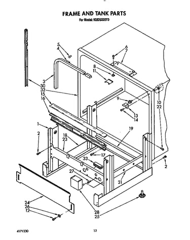 Frame and tank