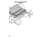 KitchenAid KUDS220T0 upper rack and track diagram
