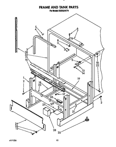Frame and tank