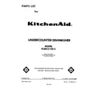 KitchenAid KUDC210S2 front cover diagram