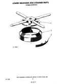 Lower wash arm and strainer
