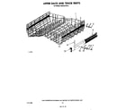 KitchenAid KUDC210S2 upper rack and track diagram