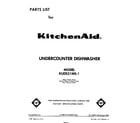 KitchenAid KUDS21MS1 front cover diagram