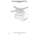 KitchenAid KUDS21MS1 lower wash arm and strainer diagram