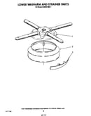 Lower wash arm and strainer