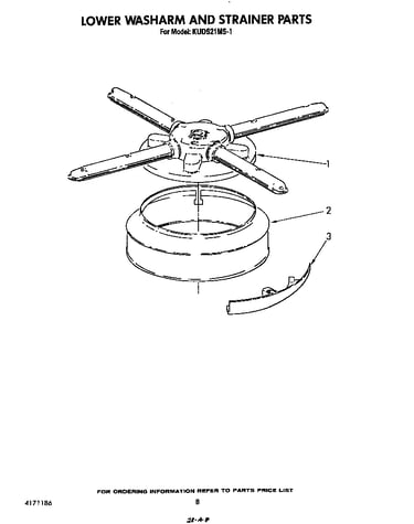 Lower wash arm and strainer