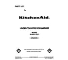 KitchenAid KUDS21SS1 front cover diagram