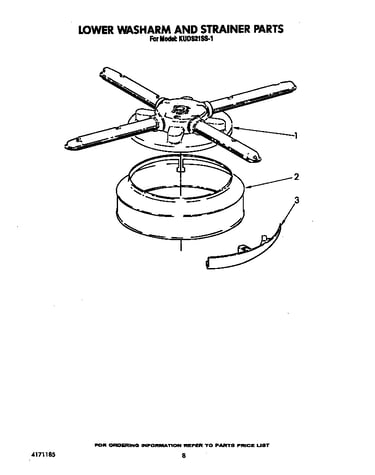 Lower washarm and strainer