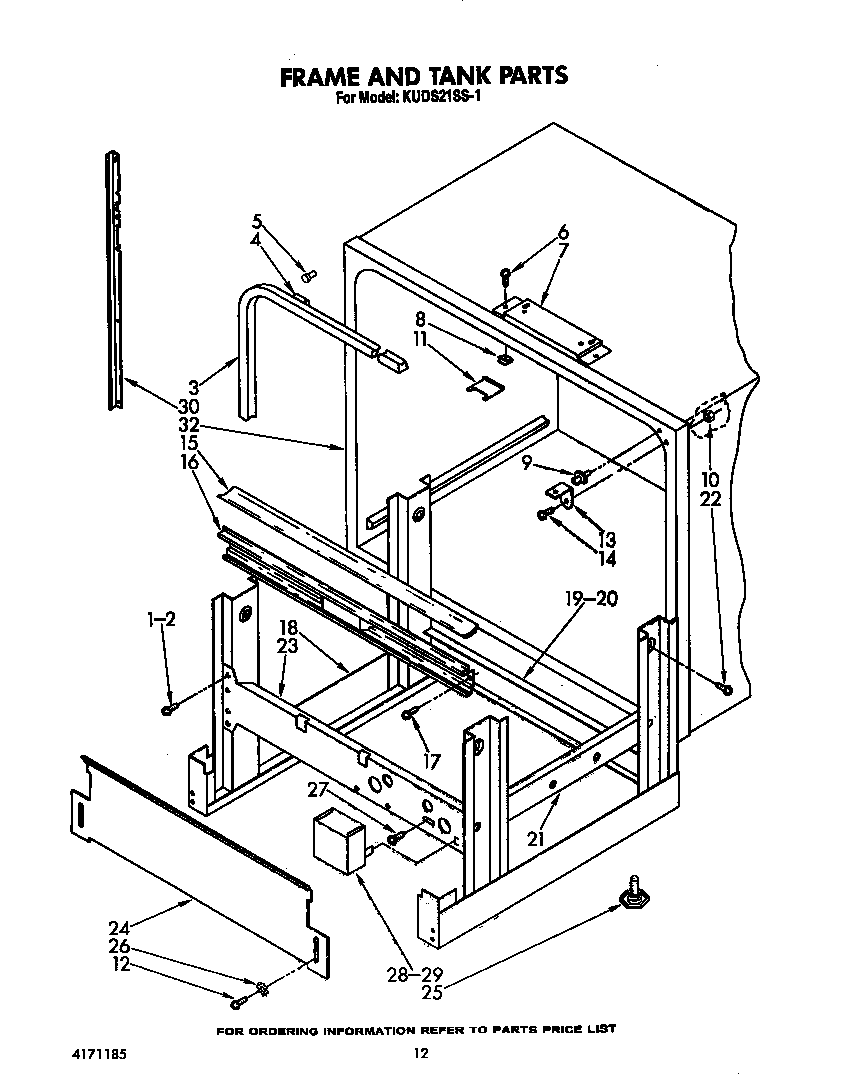Frame and tank