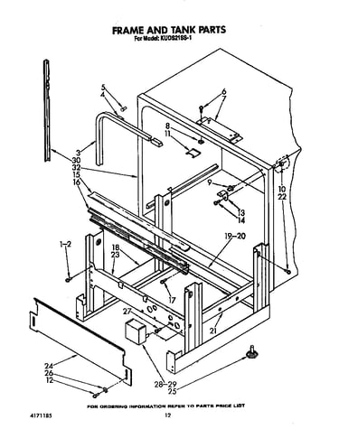 Frame and tank