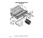 KitchenAid KUDS21SS1 upper rack and track diagram