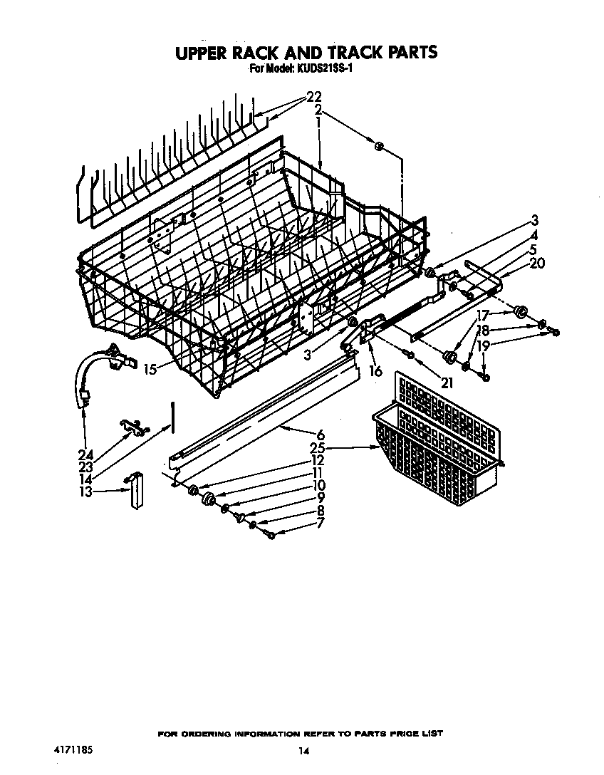 Upper rack and track